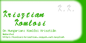 krisztian komlosi business card