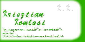 krisztian komlosi business card